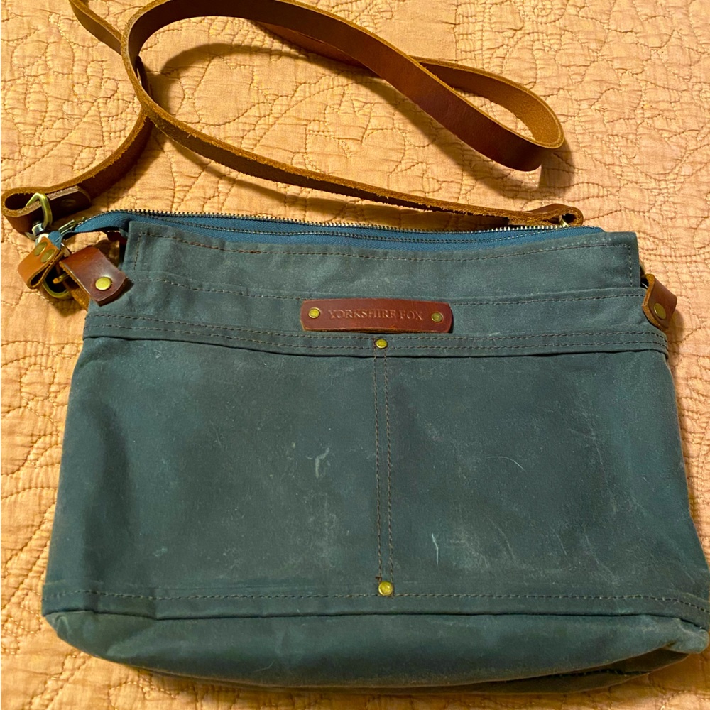Yorkshire Fox Waxed Canvas Crossbody Bag